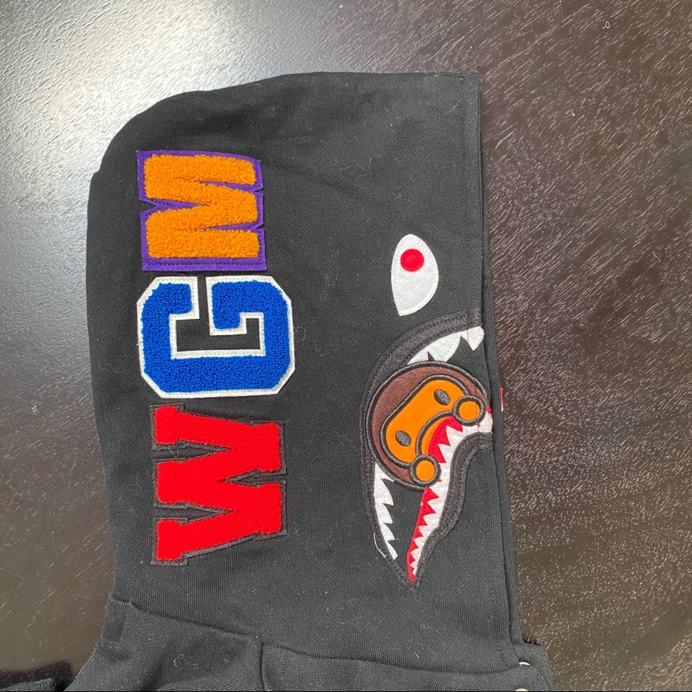 A Bathing Ape Shark Sweat Varsity Hoodie Jacket - Picture 7 of 7